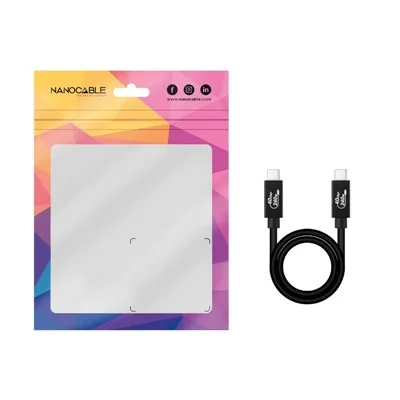Cable USB 4.0 Nanocable 10.01.5002/ USB Tipo-C Macho - USB