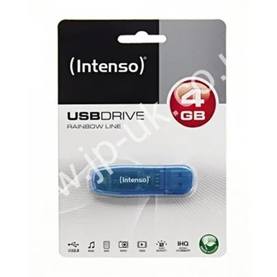 Intenso 3502450 lápiz usb rainbow line 4gb azul