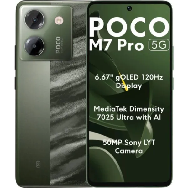 Xiaomi Poco M7 Pro 5G Verde 256GB 8GB 6.67" Amoled 120Hz 50Mp Sony