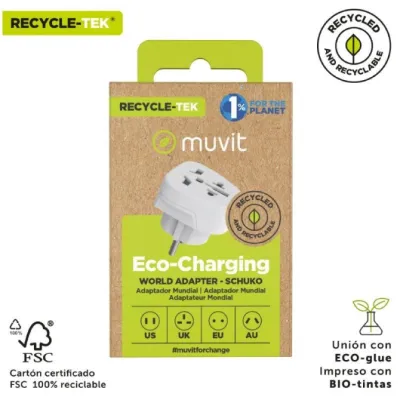 Enchufe Universal Muvit For Change MCADP0007/ 1 Toma de Enchufe Universal Muvit For Change MCADP0007/ 1 Toma de