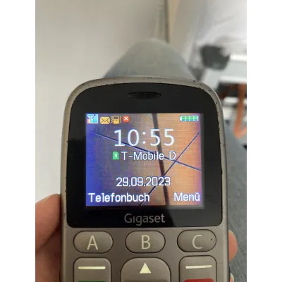 Gigaset GL390 Plata Móvil para personas mayores Botón SOS,Gran