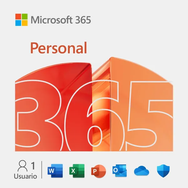 Microsoft 365 Personal con 1TB | Código digital | Suscripción de 12 meses | 1 persona