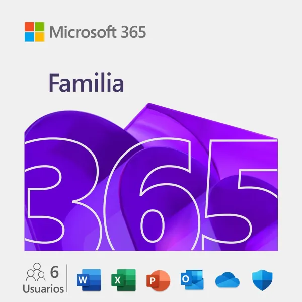 Microsoft 365 Familia con 6TB | Código digital | Suscripción de 12 meses | Hasta 6 personas