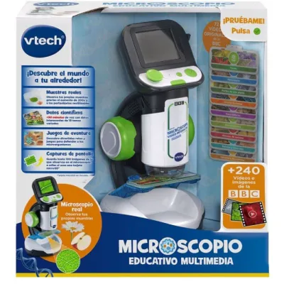 Microscopio Educativo Multimedia VTech/ Pantalla HD Microscopio Educativo Multimedia VTech/ Pantalla HD