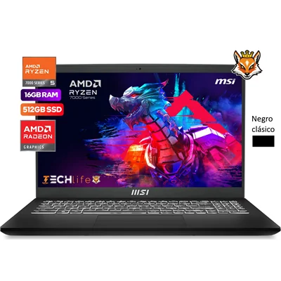 MSI Modern 15 B7M-457XES AMD Ryzen 5-7430u 16GB 512GB 15.6"