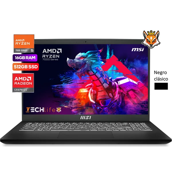 MSI Modern 15 B7M-457XES AMD Ryzen 5-7430u 16GB 512GB 15.6" FreeDOS