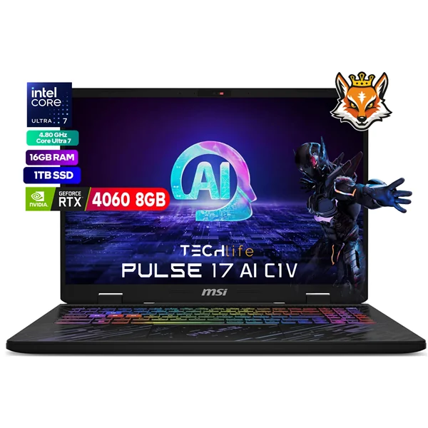 MSI Pulse 17 AI C1VFKG-032XES Intel Core Ultra 7-155H 16GB 1TB RTX 4060 8GB 17" 240Hz FreeDOS