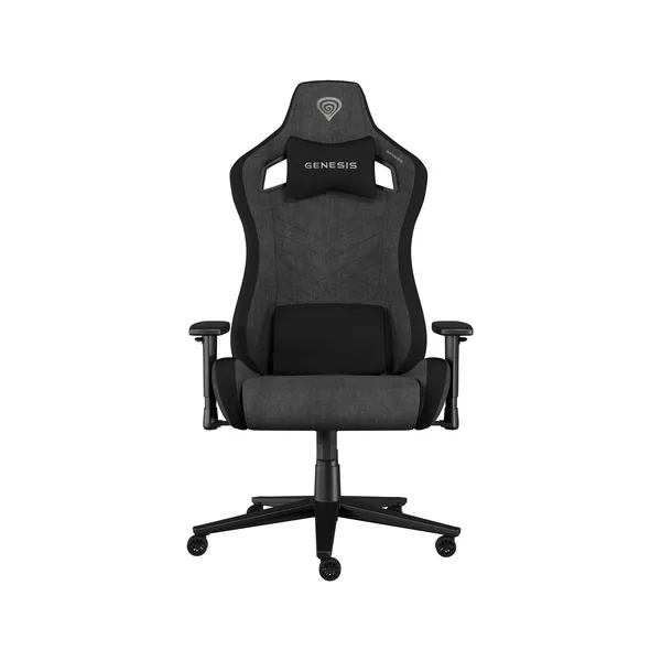 Genesis Nitro 660 Silla Gaming 2D ergonómica cojines reposacabezas/lumbar Gris, Negro hasta 150kg