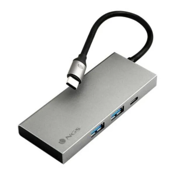 ADAPTADOR MULTIPUERTO USB-C ULTRALIGERO DE ALUMINIO QUE INCLUYE USB 3,0, USB-C CON CARGA PD, HDMI