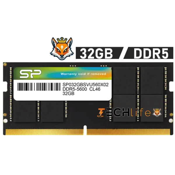 Silicon Power SP032GBSVU480F02 SODIMM DDR5 4800MHz 32GB 1x32GB DDR5 CL40