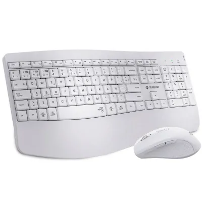SUBBLIM Teclado con ratón COMBO DUAL OFFICE PROWAVE WHITE