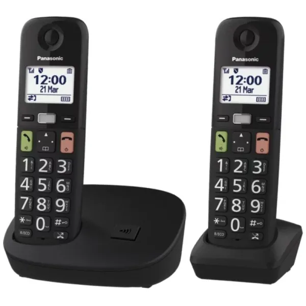 Panasonic KX-TGU112 Teléfono DECT Identificador de llamadas Negro