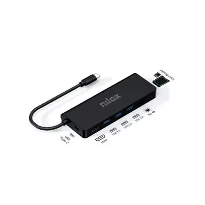 Nilox docking station usbc 8 en 1 dual 4k 1000mbps Nilox docking station usbc 8 en 1 dual 4k 1000mbps