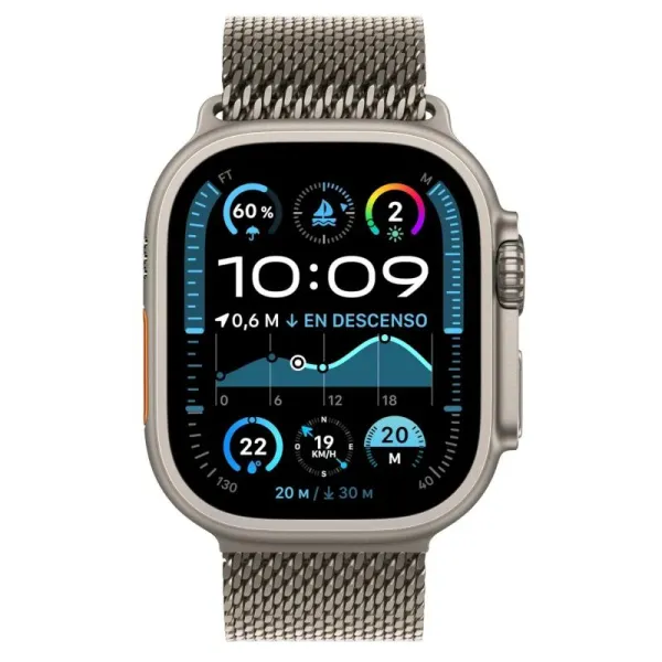 Apple Watch Ultra 2 OLED 49 mm Digital 410 x 502 Pixeles Pantalla táctil 4G Titanio Wifi GPS (satélite)