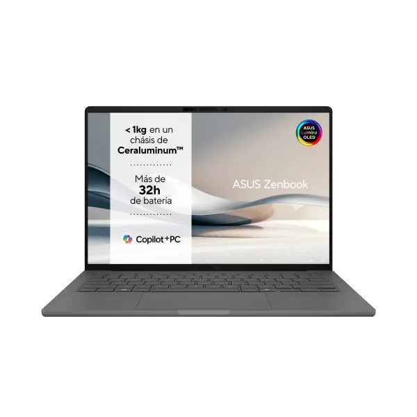 ASUS Zenbook A14 OLED UX3407QA-QD412W Copilot+ PC - Ordenador Portátil 14" WUXGA (Qualcomm Snapdragon X (X1-26-100), 32GB RAM, 5