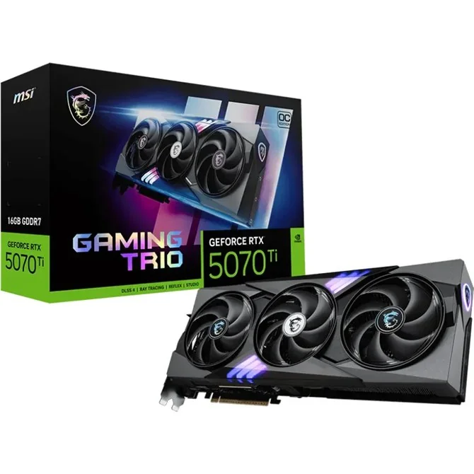 MSI Gaming TRIO Black GeForce RTX 5070 Ti 16GB OC GDDR7
