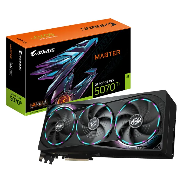 Gigabyte AORUS GeForce RTX 5070 Ti MASTER RGB OC 16GB GDDR7