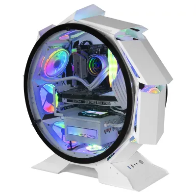 Caja Microatx Gaming Mars Gaming Mcorb White Diseño Esferico