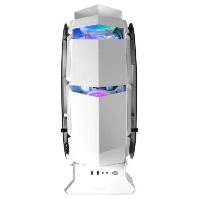 Caja Microatx Gaming Mars Gaming Mcorb White Diseño Esferico