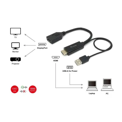 Equip 119039 Adaptador HDMI a Displayport Hembra con HDCP 2.2 Equip 119039 Adaptador HDMI a Displayport Hembra con HDCP 2.2