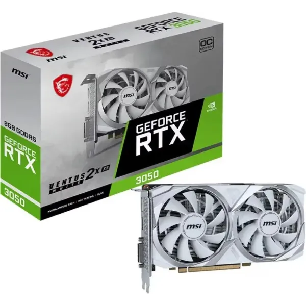 MSI Ventus 2x XS White GeForce RTX 3050 8GB OC GDDR6