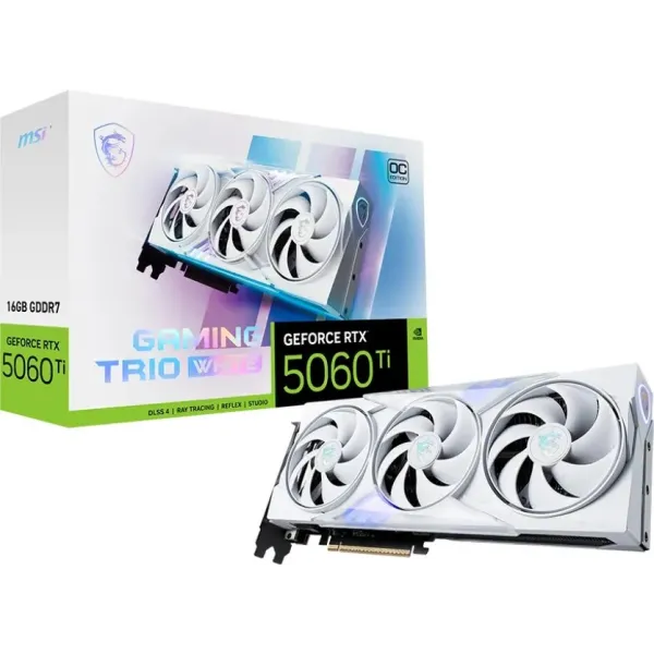 MSI Gaming TRIO White GeForce RTX 5060 Ti 16GB OC GDDR7