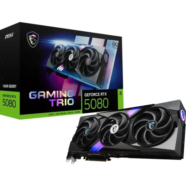 MSI Gaming TRIO Black GeForce RTX 5080 16GB OC GDDR7
