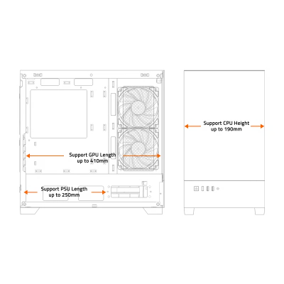 Gigabyte Aorus C201w Panoramic ICE White RGB Caja Gigabyte Aorus C201w Panoramic ICE White RGB Caja
