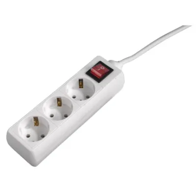 REGLETA ALIMENTACION HAMA CON 3 TOMAS INTERRUPTOR 1,4m COLOR REGLETA ALIMENTACION HAMA CON 3 TOMAS INTERRUPTOR 1,4m COLOR
