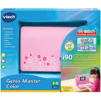 VTech Portatil Infantil Genio Máster Color Bilingüe Rosa VTech Portatil Infantil Genio Máster Color Bilingüe Rosa