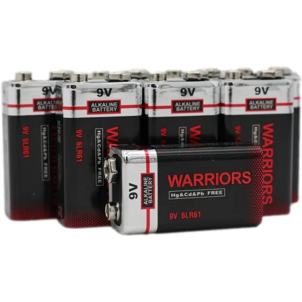 Warriors 9V 6LR61 Pila alcalina Pack de 8 unidades
