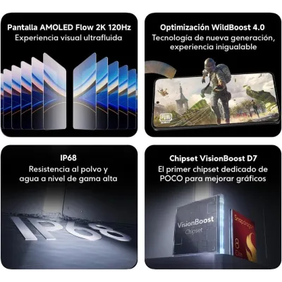 Xiaomi Poco F7 Pro 5G Plata 512GB 12GB 50 MP con OIS, 6,67" 2K Xiaomi Poco F7 Pro 5G Plata 512GB 12GB 50 MP con OIS, 6,67" 2K
