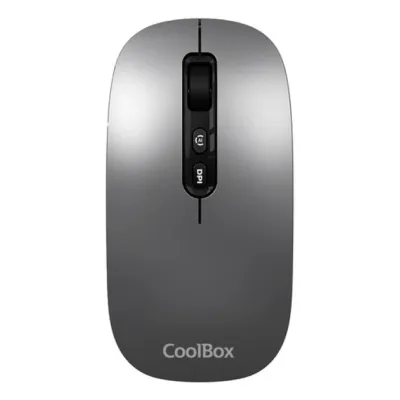 Coolbox W02 IA Gris Ratón inalámbrico+Bluetooth recargable con