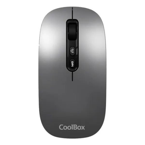 Coolbox W02 IA Gris Ratón inalámbrico+Bluetooth recargable con Windows Copilot