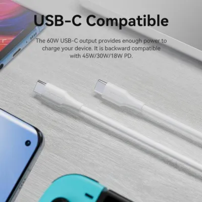 Cable USB 2.0 Tipo-C 3A Vention TRCWH/ USB Tipo-C Macho - USB Cable USB 2.0 Tipo-C 3A Vention TRCWH/ USB Tipo-C Macho - USB