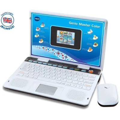 Portátil Infantil VTech Genio Máster Color Bilingüe/ Azul Portátil Infantil VTech Genio Máster Color Bilingüe/ Azul