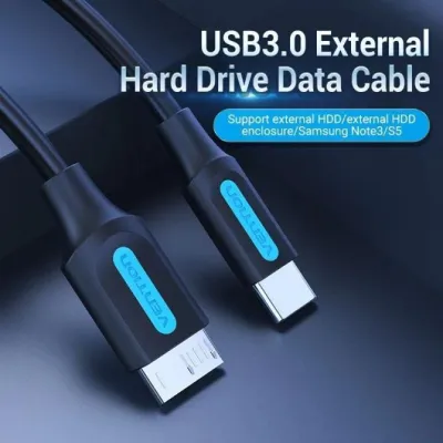 Cable USB 3.0 Vention CQABF/ microUSB Macho - USB Tipo-C Macho/