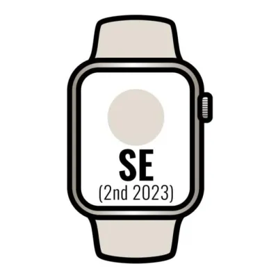 Apple Watch SE 2 Gen 2023/ GPS/ 44mm/ Caja de Aluminio Blanco