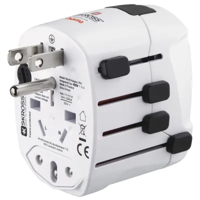 ADAPTADOR DE VIAJE HAMA DE 3 CLAVIJAS HASTA 150 PAISES
