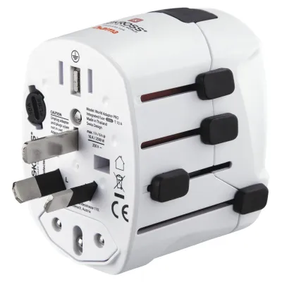 ADAPTADOR DE VIAJE HAMA DE 3 CLAVIJAS HASTA 150 PAISES
