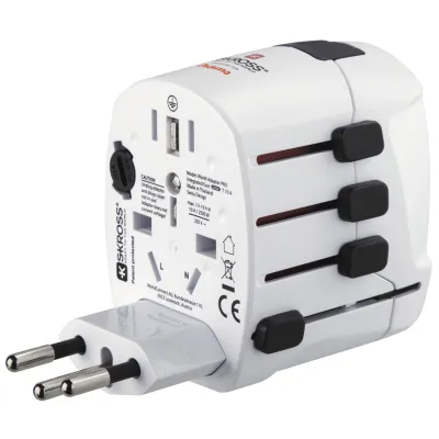 ADAPTADOR DE VIAJE HAMA DE 3 CLAVIJAS HASTA 150 PAISES