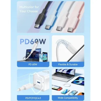 Cable USB 2.0 Tipo-C 3A Vention TRCPF/ USB Tipo-C Macho - USB Cable USB 2.0 Tipo-C 3A Vention TRCPF/ USB Tipo-C Macho - USB