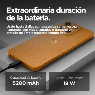 Motorola Moto G15 4G Naranja 128GB 4GB 6.7" 50Mpx MediaTek