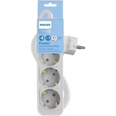 Regleta con Interruptor Philips CHP2134W/10/ 3 Tomas de Regleta con Interruptor Philips CHP2134W/10/ 3 Tomas de
