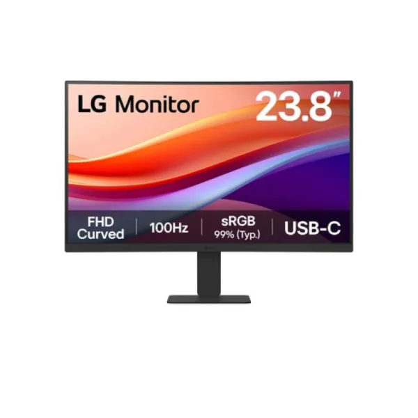 Monitor Curvo LG 24U421A-B 23.8'/ Full HD/ Negro
