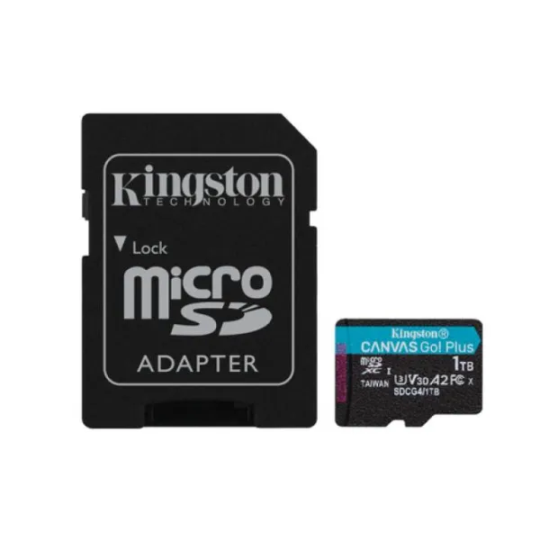 Tarjeta de Memoria Kingston CANVAS Go! Plus 1TB microSD XC con Adaptador/ Clase 10/ 200MBs