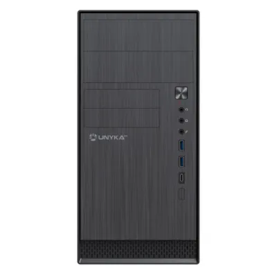 CAJA MICRO ATX UNYKA AERO C12 FRONTAL ALUMINIO CEPILLADO USB3,0
