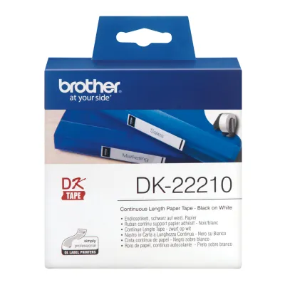 Brother DK-22210 cinta para impresora de etiquetas Negro sobre Brother DK-22210 cinta para impresora de etiquetas Negro sobre