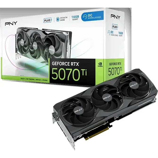 PNY GeForce RTX 5070 Ti triple ventilador Plus 16GB OC GDDR7