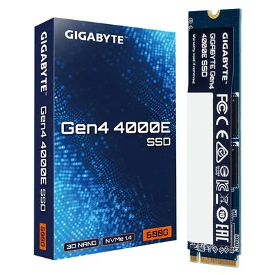 GIGABYTE Gen4 4000E 500 GB M.2 PCI Express 4.0 NVMe 3D NAND GIGABYTE Gen4 4000E 500 GB M.2 PCI Express 4.0 NVMe 3D NAND